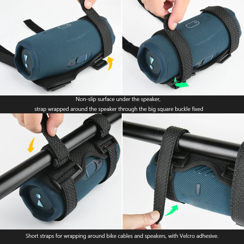 Speaker Fixed Strap Bicycle Kettle Cage Adjustable Strap Bike Speaker Holder Mount for JBL Flip 6 5/Charge 5 Speaker Accessories