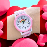 New Rainbow Cloud Printed Silica Gel Belt Children's Watch Girls Cute Cartoon Quartz Watch Children's Watch Boys Girls Watch 1