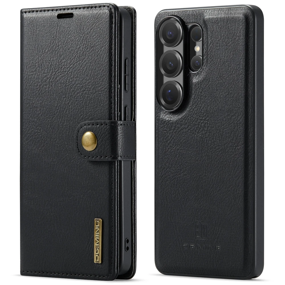 Magnetic Leather Flip Stand Phone Case - 2 in 1 Design