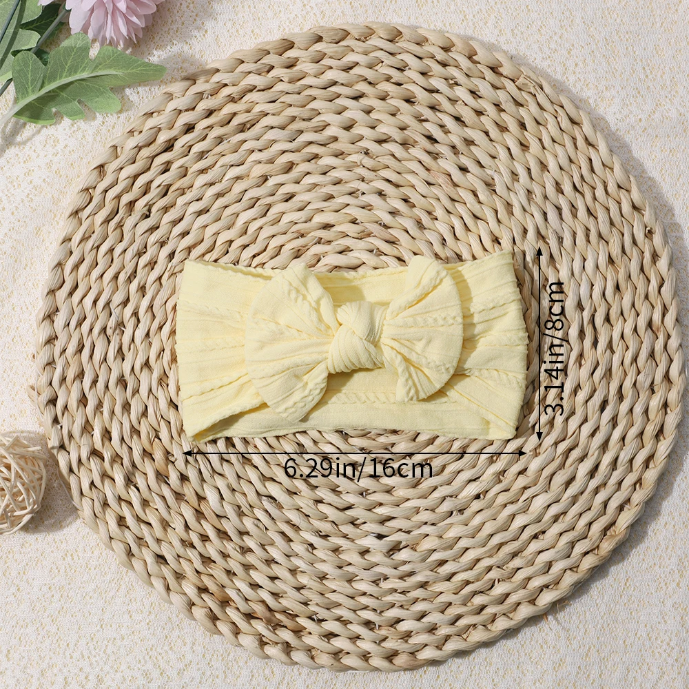 3Pcs/Set Cute Bowknot Baby Headband Turban Soft Elastic Baby Girls Hairband Newborn Hair Band Headwear Baby Hair Accessories 3