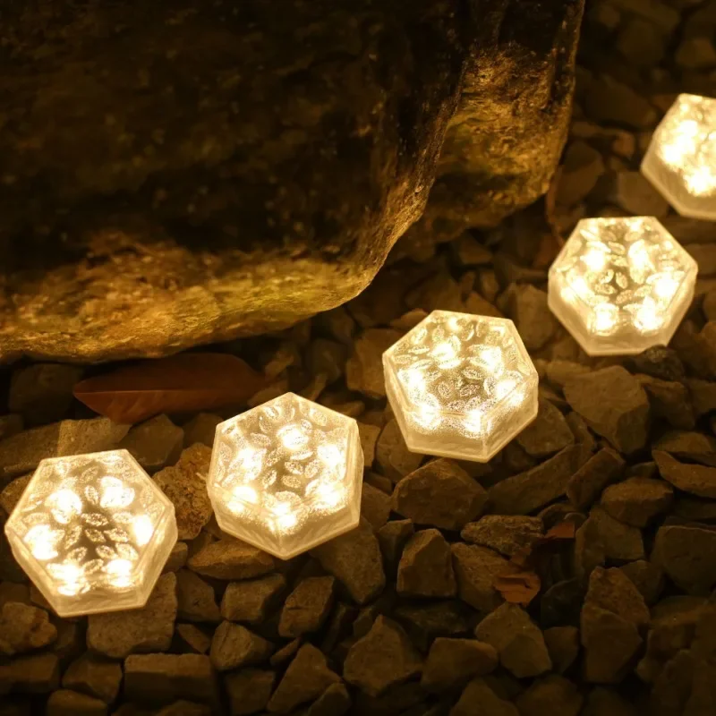 Solar Buried Light Floor Tile Lamp Outdoor Garden Decoration Waterproof Underground Courtyard Landscape Lawn Light LED Lights