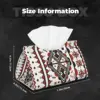Custom Kabyle Amazigh Pattern Tissue Box Cover Rectangular PU Leather Berber Art Symbol Facial Tissues Holder for Office 5