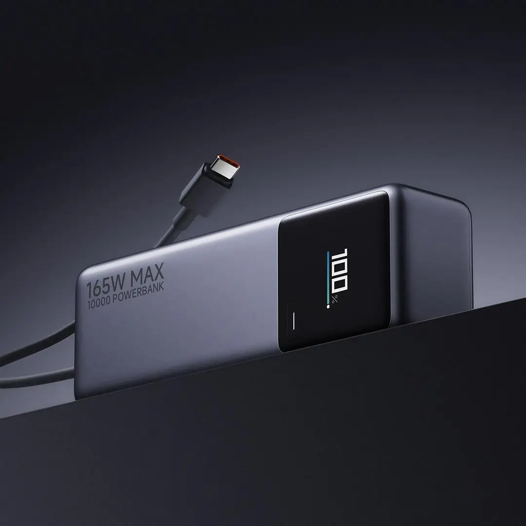10000mAh Xiaomi Built-in Cable Power Bank 165W Max Flight-approved USB-C Charging Color Display for iPhone 15 Xiaomi 14 Macbook 5