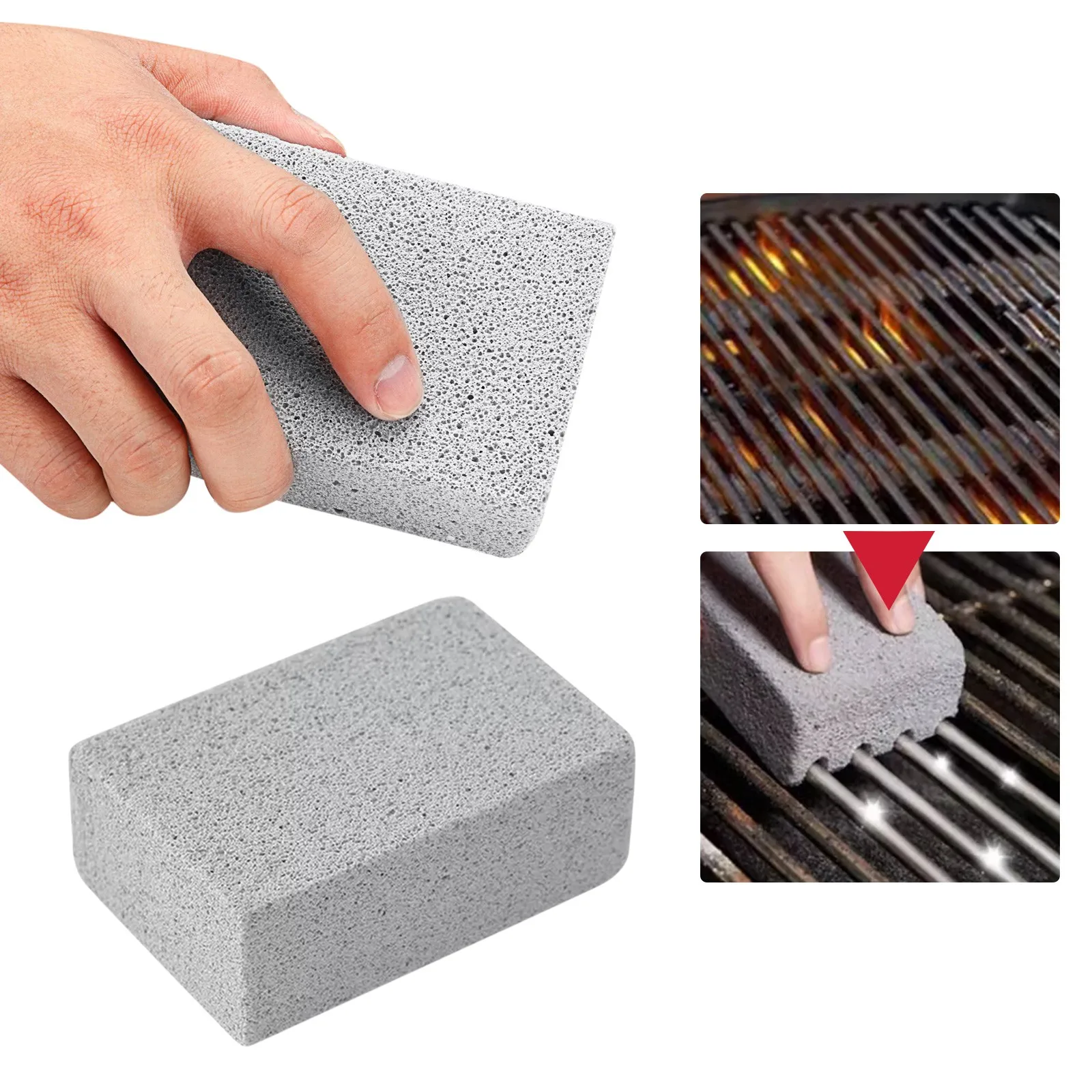 10pcs Bbq Cleaning Bricks Small Bricks Cleaning Brush Bbq Pumice Sponge Wiping Grill Tools