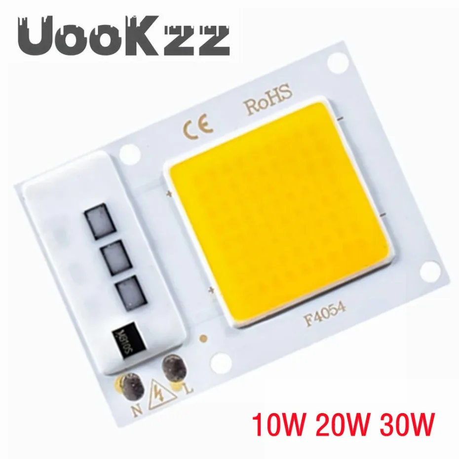 UooKzz LED COB Chip 10W 20W 30W AC 220V 110V Smart IC Without Driver LED Lamp Beads For Floodlight Spotlight Diy Matrix Lighting car styling for w205 tail lights 2015 2020 c180 c200 c260 c300 led tail light w222 design tail lamp drl dynamic matrix signal