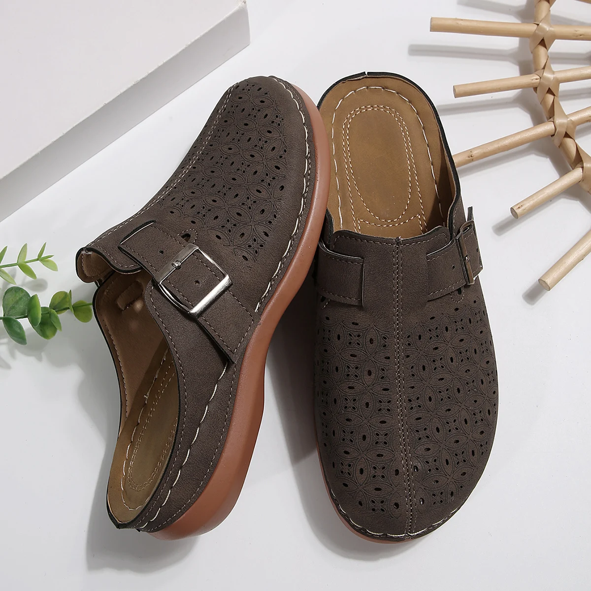 ตัวเลือกสินค้า ขายร้อนผู้หญิง Premium Orthopedic รองเท้าแตะเปิดนิ้วเท้า Retro Anti-SLIP Breathable รองเท้าฤดูร้อนรองเท้าแตะ
