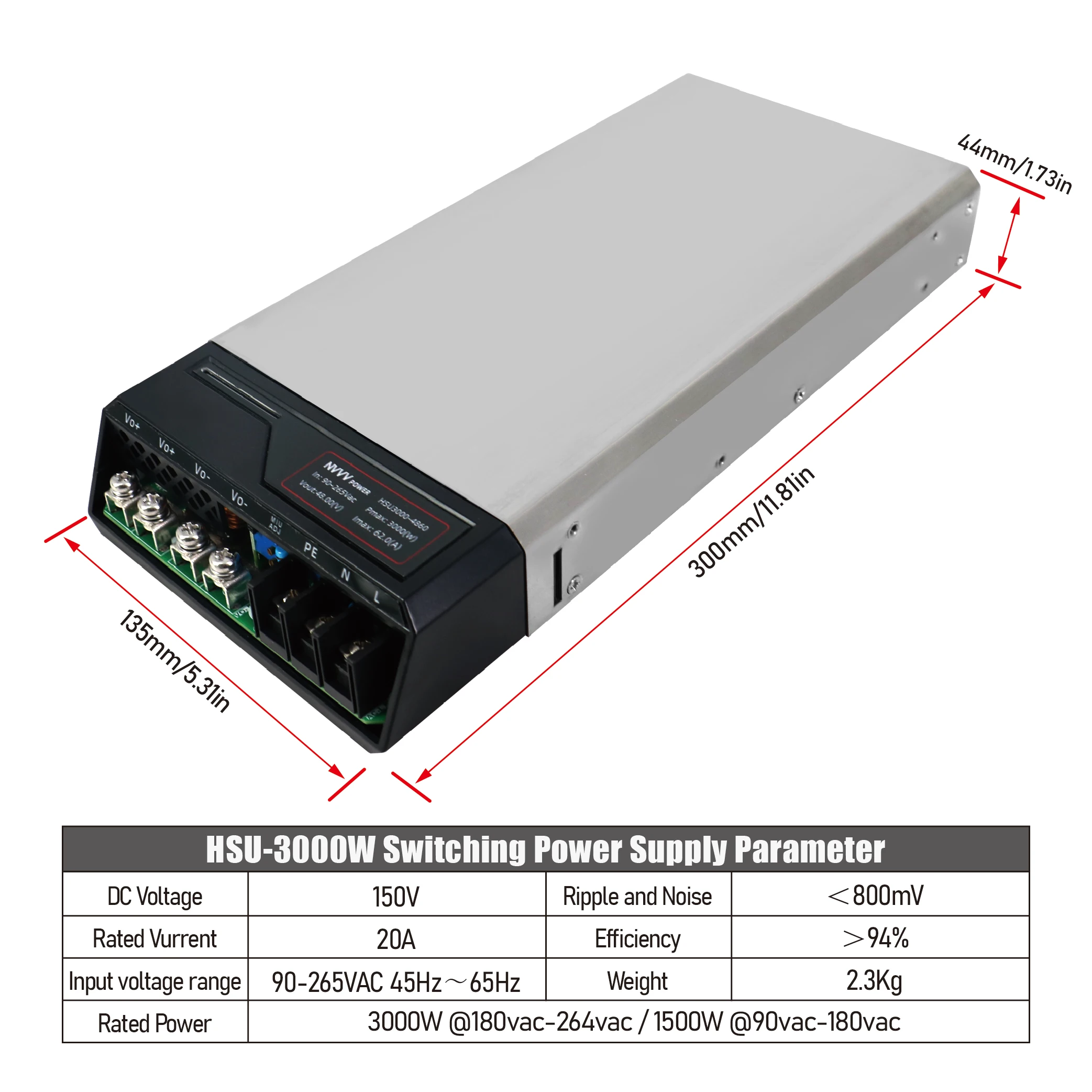 3000W-150V