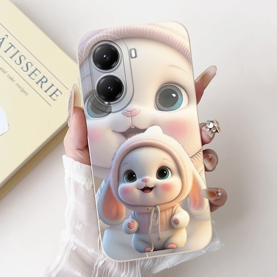 Cute Cat Grid Pattern Soft Silicone Phone Case Cover