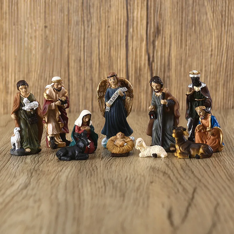 

Natal Manjedoura Grupo Ornamentos Religiosos Jesus Presentes De Nascimento Resina Artesanato