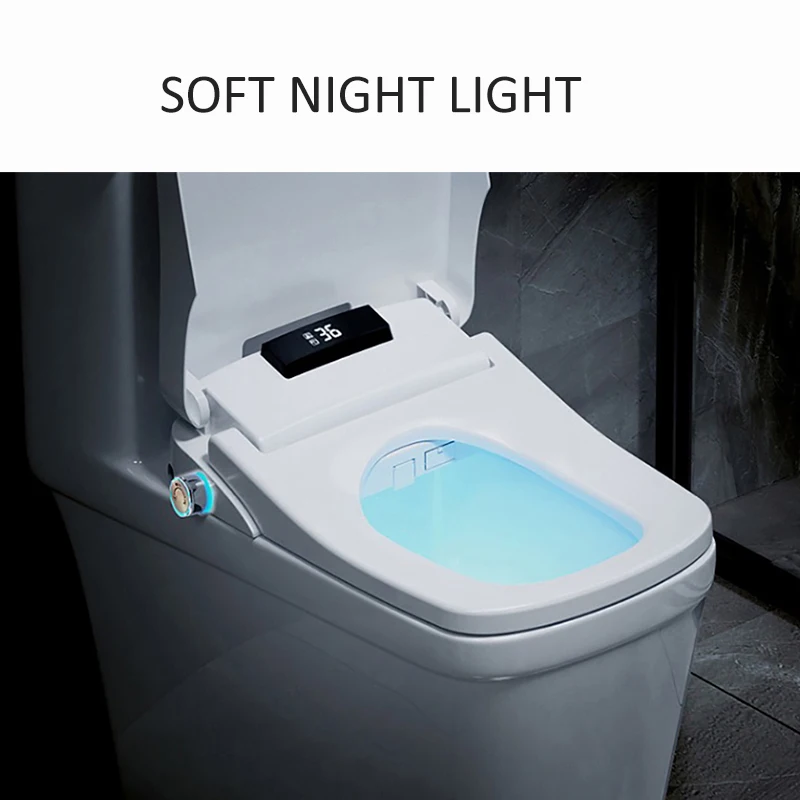 Ecofresh square smart toilet seat cover electronic bidet toilet bowls seat heating clean dry intelligent lid for bathroom toilet seat cover toilet seat accessories toilet hinge replacement