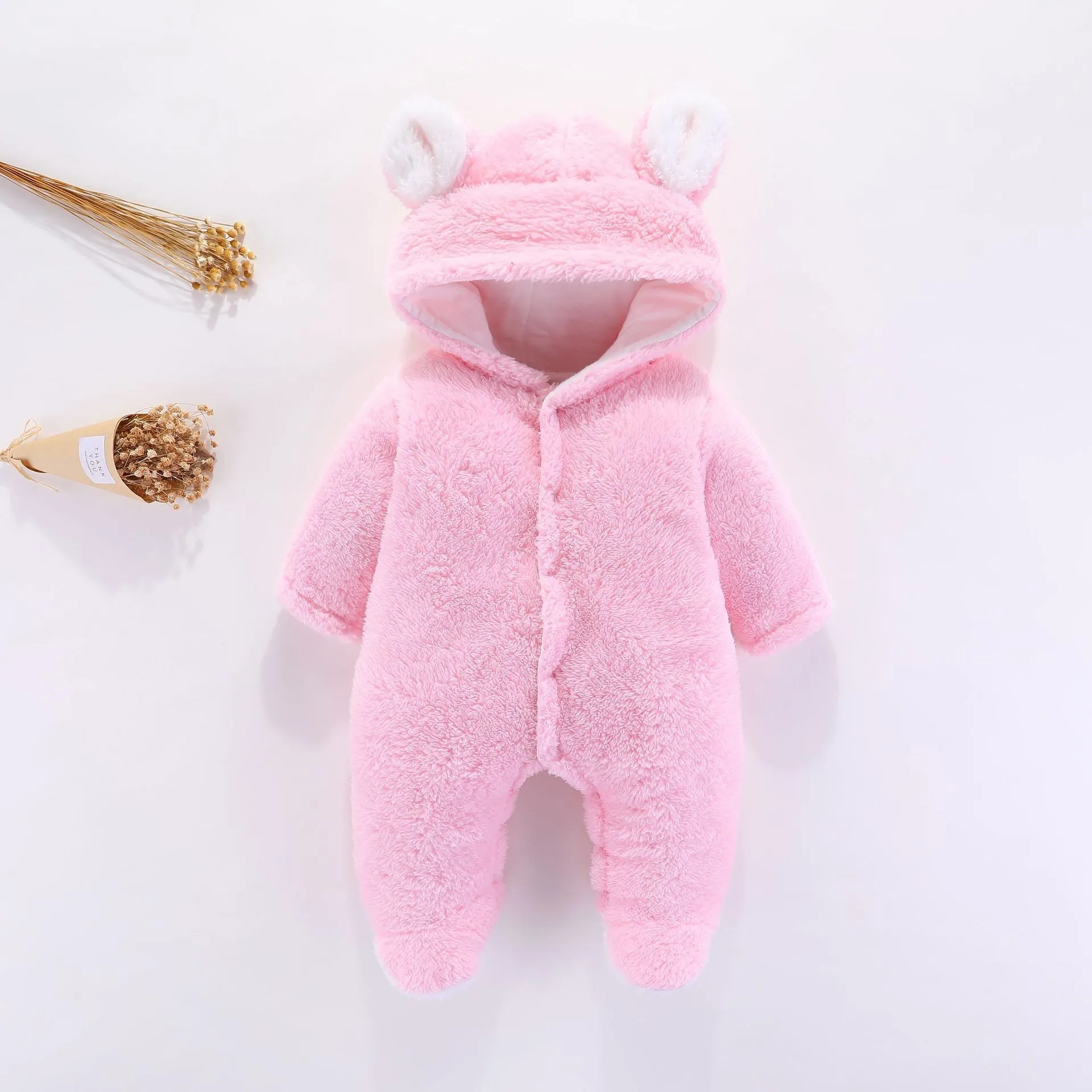FootedNewbornBabyRompers2023FallWinterWarmFleeceThickInfant