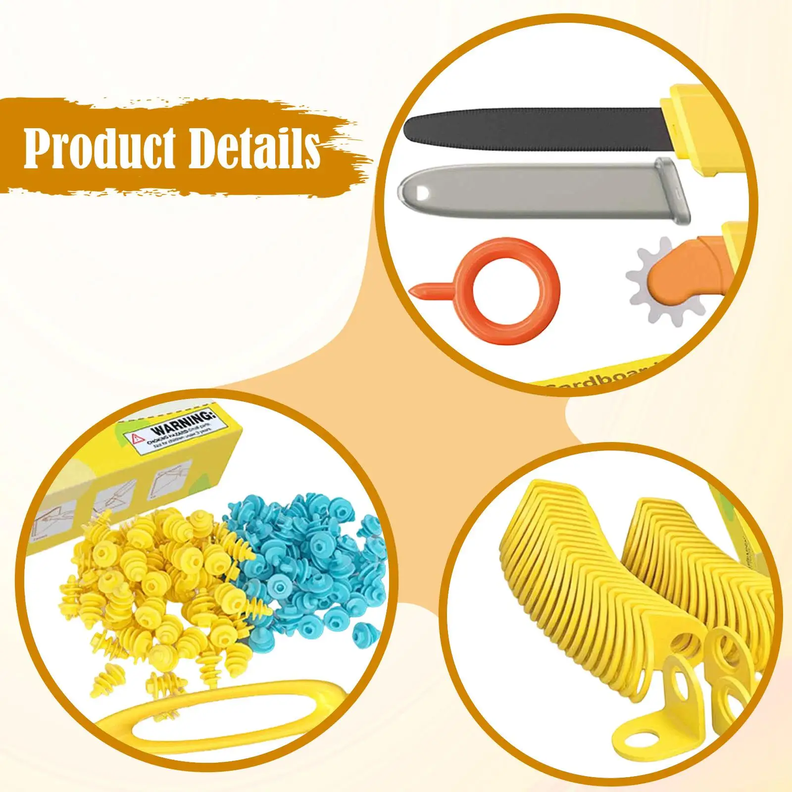 168Pcs Cardboard Construction Tool Kit Educational Toy for School Boys Girls