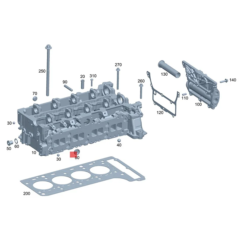 

Me rc ed es Be nzC 250 CGI/C 250 FM - Engine M271 DE18 EVO Engine Housing Cylinder Head Sealing Cover