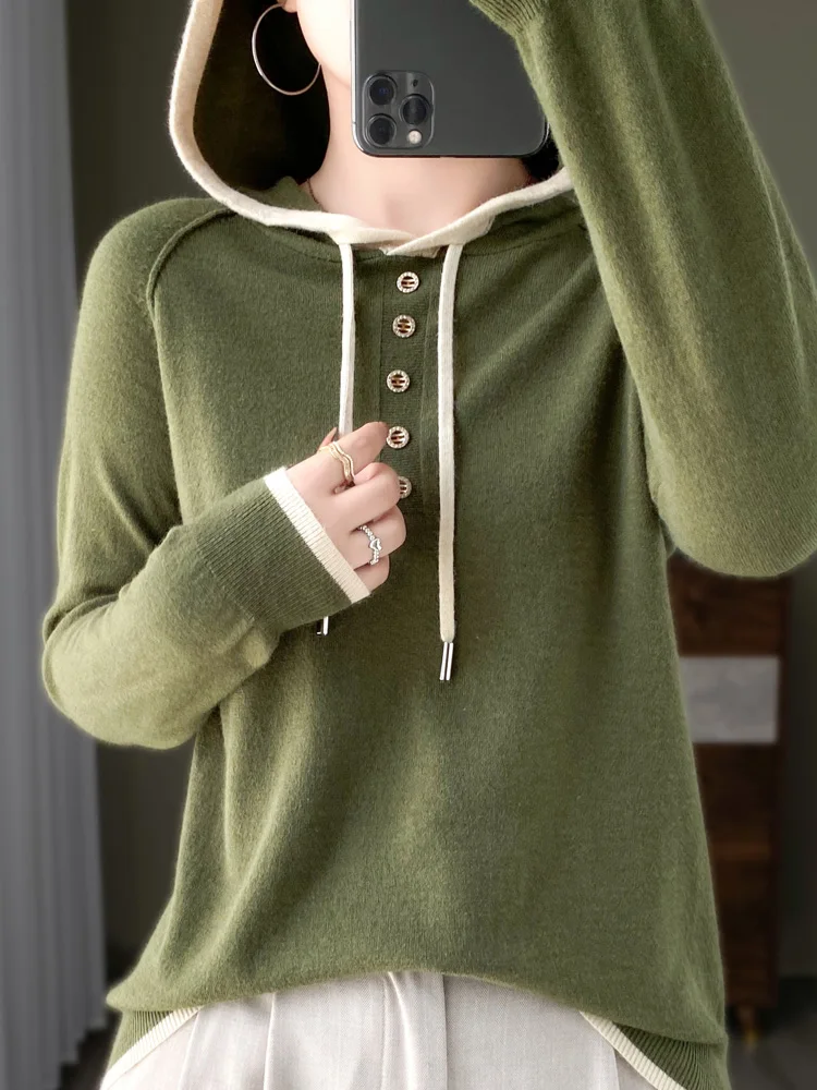 Women's Hoodie And Sweater Autumn Winter LongSleeve Pullovers Knitted Jumper O-neck Sweatshirts Fashion Trends New In Outerwears men s sweater coat autumn winter casual longsleeve knitted sweater patchwork v neck sweaters knit cardigan m 3xl knitwears coats