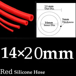 High - Performance Blue Red Silicone Vacuum Hose - 1 Meter x 3mm Thickness, Universal Size Range (14x20mm Red)