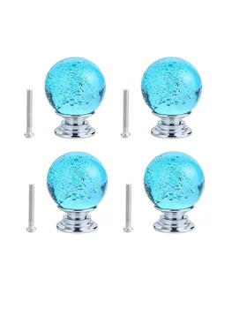 Blue Crystal Bubble Drawer Knobs (4 Pcs) 1