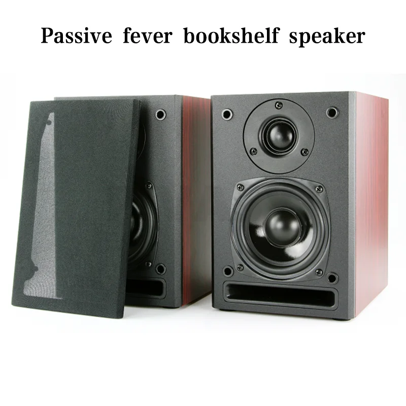 4 Inch Home High Power Bookshelf Speaker 2.0 Passive Desktop Monitor Wall-mounted Surround Sound Hi-fi Fever Hifi Speaker A Pair