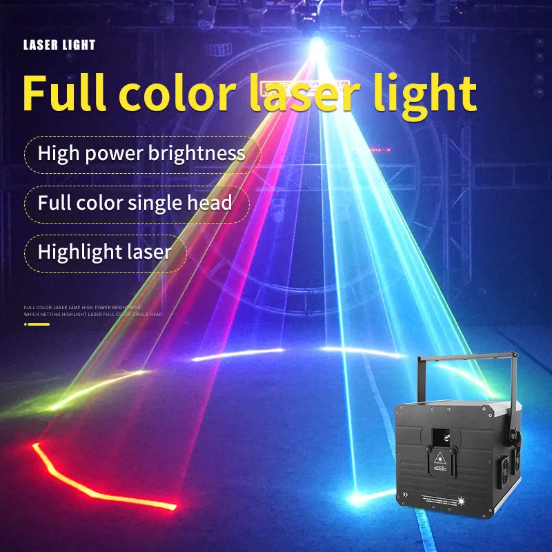 

RGB Laser Lighting Dj Disco Nightclub Party Laser Stage Light Projector Beam Show System DMX512 Lamp for Wedding Holiday Club