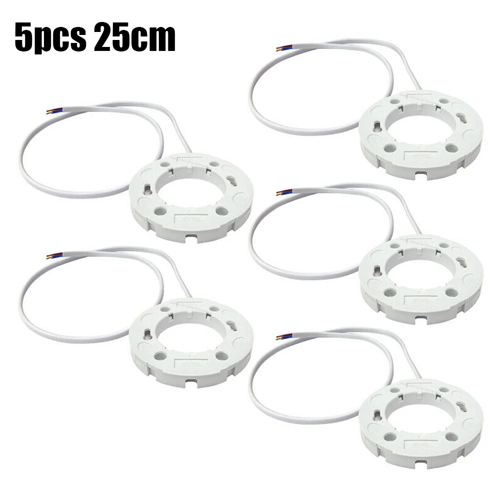 5Pcs GX53 Base Fitting Lamp Holder 12V/85~265V 25CM 50/60HZ For Ceiling Walls Cabinets Showcases Portable Lighting Accessories