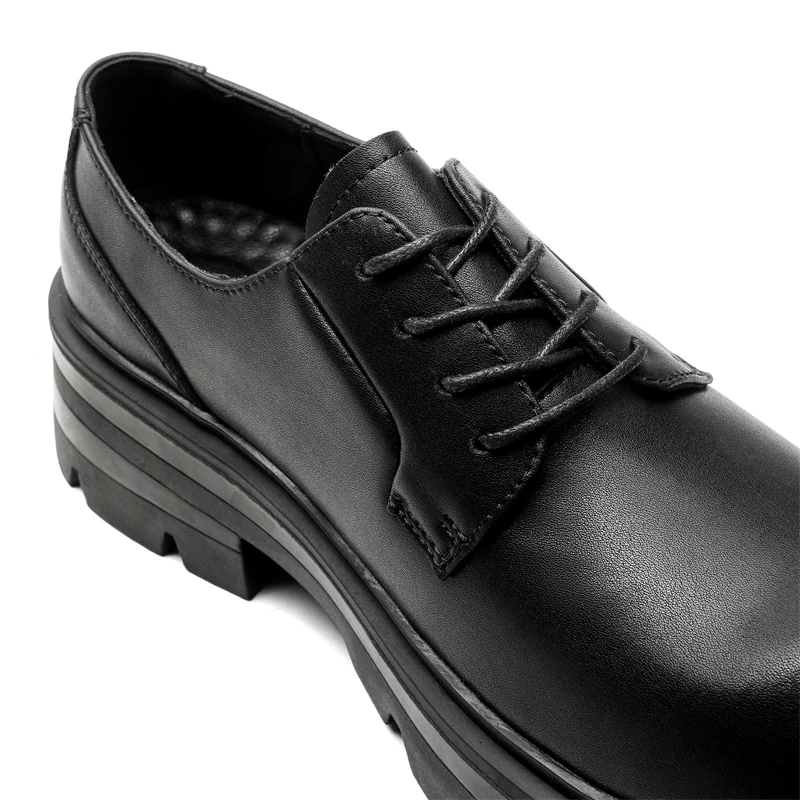 The Latest Business Formal Casual Comfortable Men's Shoes Men Thick Soled Best Man Shoes Black Leather Men British Senior