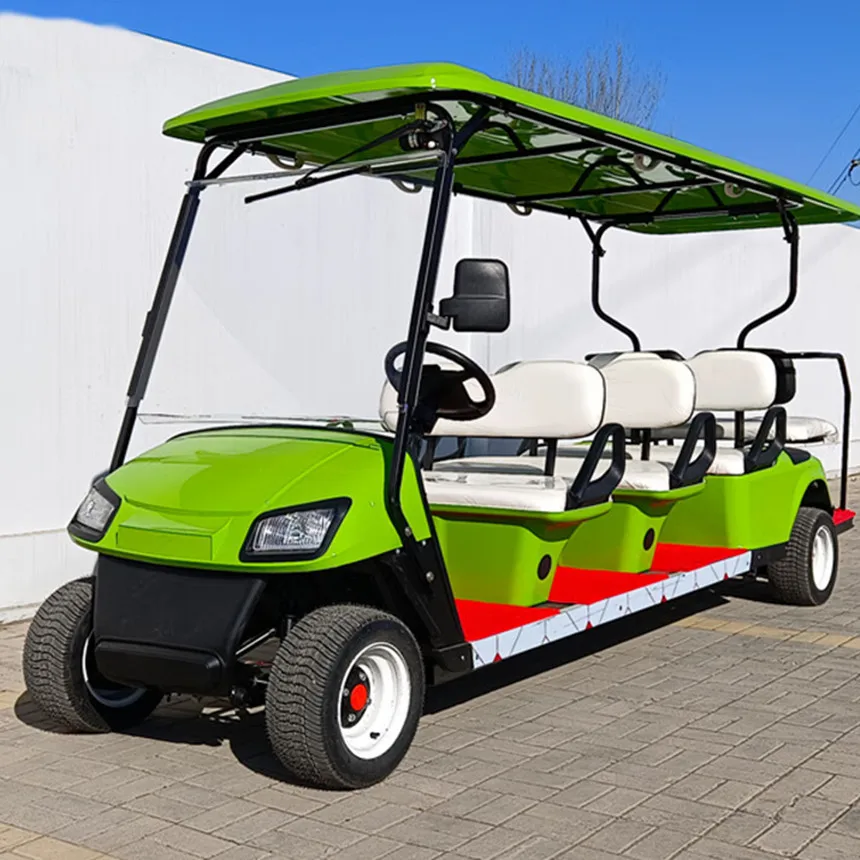 

Latest Design Resort Hotel Park Golf 6-Seat Golf Cart Independent Suspension 14-Inch Off-Road Tire Lithium Electric Golf Cart