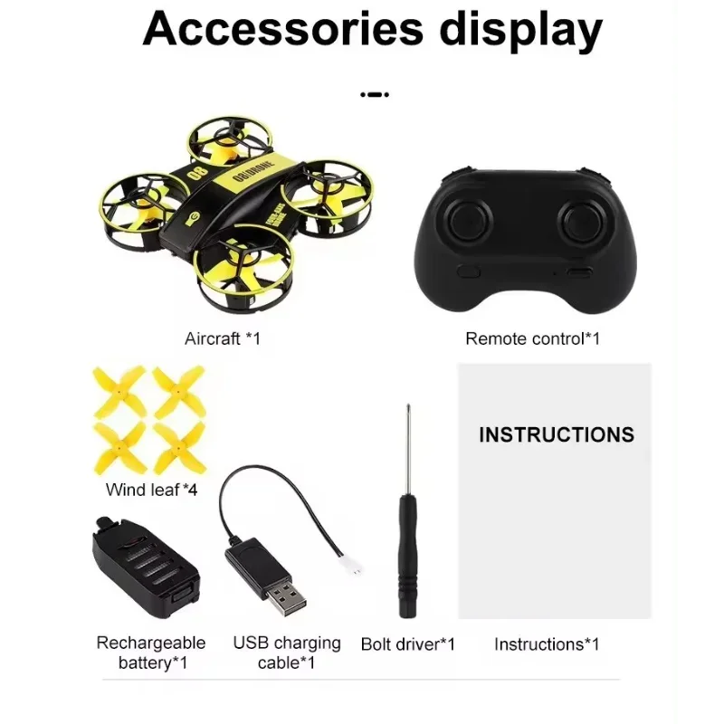 JC811 미니 쿼드콥터 4k 360도 회전 헤드리스 모드 비디오 촬영 스턴트 헥사콥터 드론 어린이용 카메라 초보자