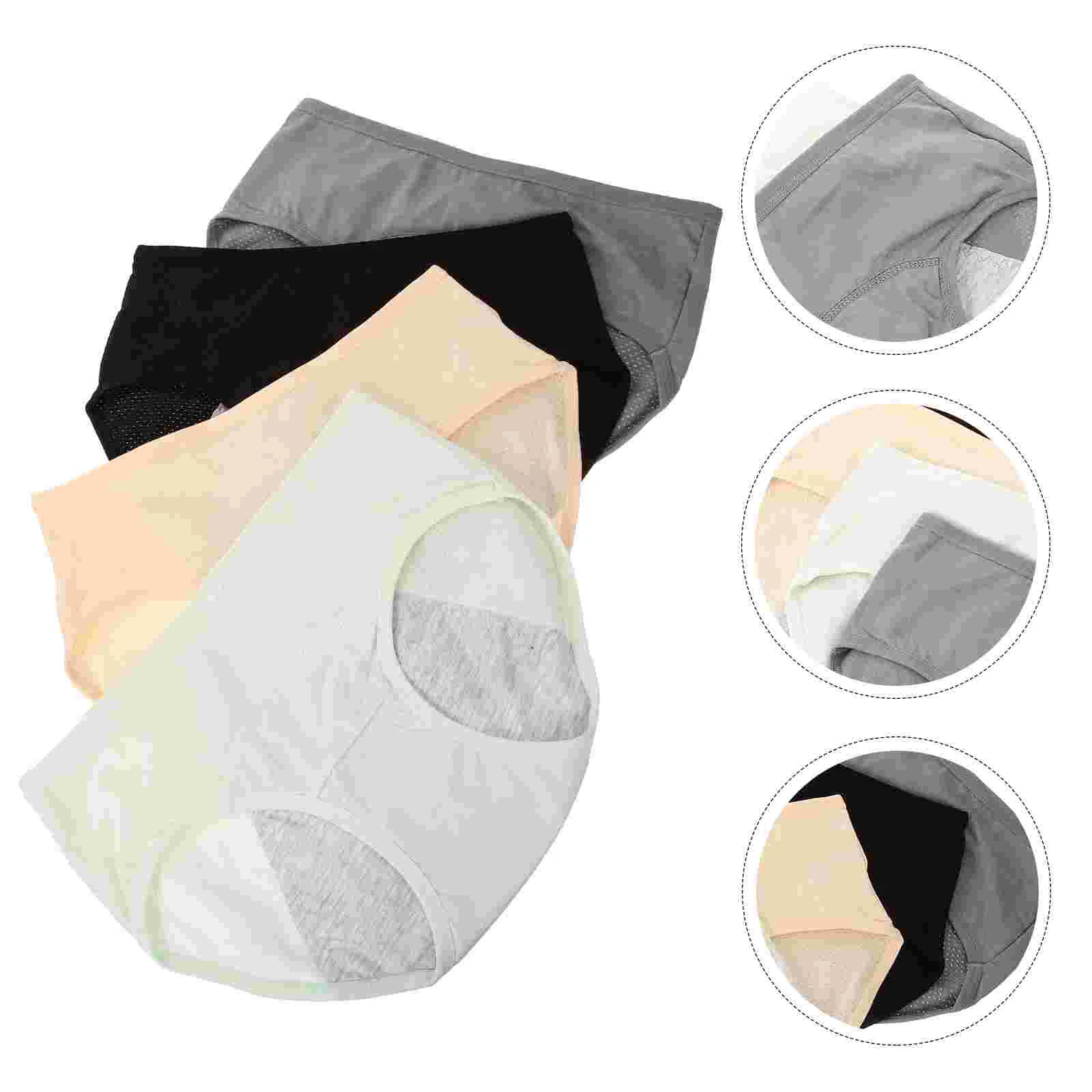 

4pcs Menstrual Period Briefs Period Cotton Period Briefs Period Panties for Women Teen Girl Size M