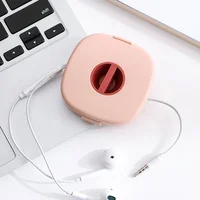 Enrouleur de câble USB rond Portable, petit organisateur de câble, organisateur de câble de données rotatif, enrouleur de câble de chargement Mobile pour téléphone Portable 5
