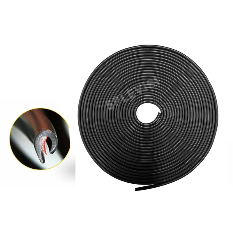 

Car U Type Car Door Protection Clear Edge Guards Trim Styling Moulding Strip Rubber Scratch Protector Auto Door Black