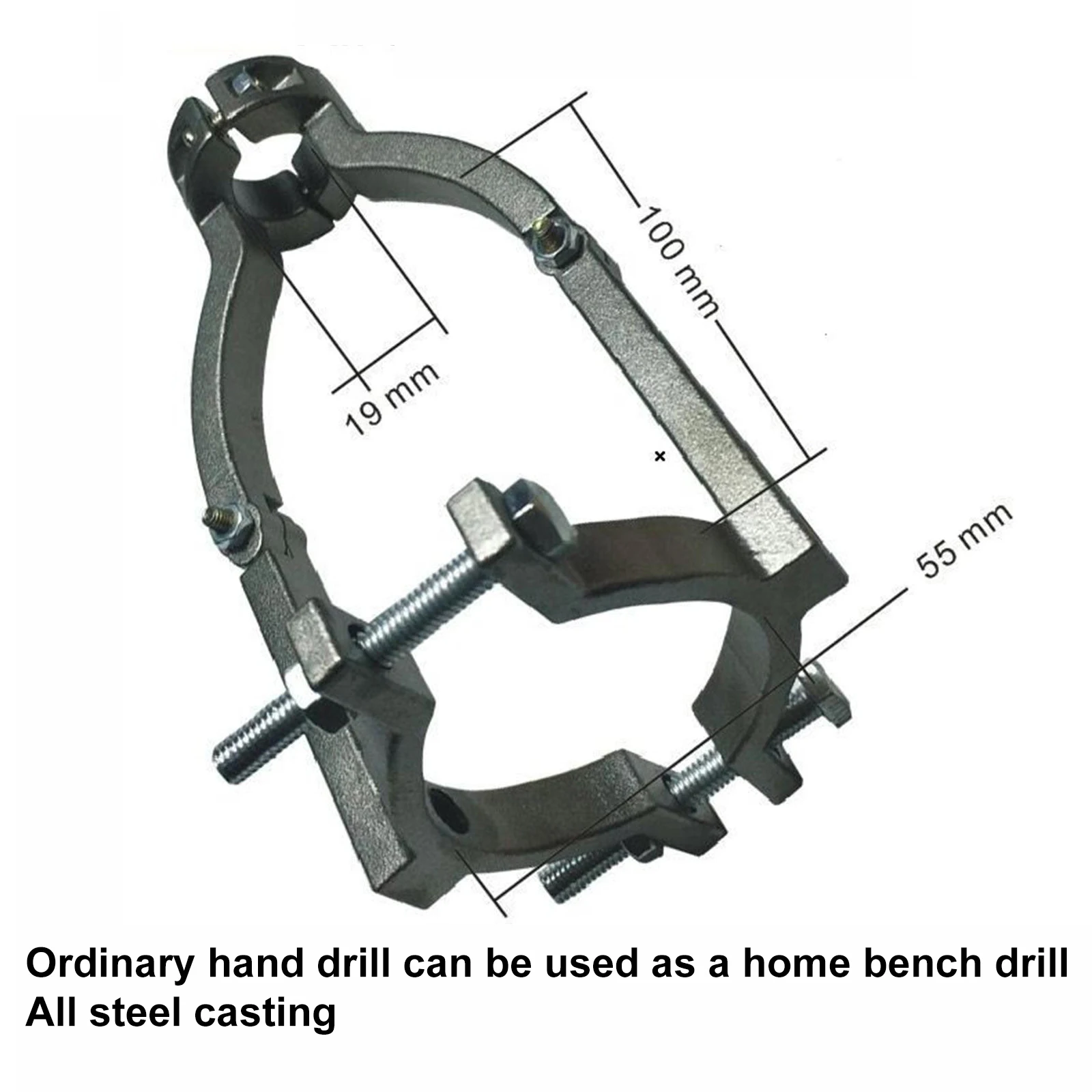 Square Hole Drill Fixed Bracket Exquisite Workmanship for Drill Machine Table Drill And Hand Drill Dual Use Support Bracket Tool new gsr120 li rechargeable drill lithium electric drill hand drill screwdriver 12v 1 5ah household professionals essential tool