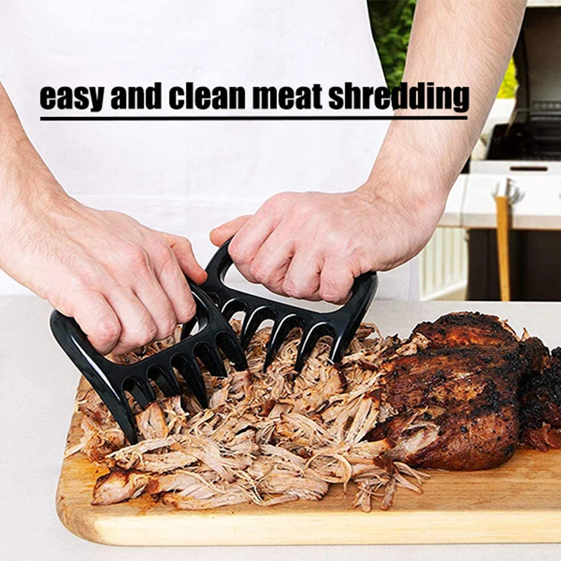 Kitchen Utensils 2Pcs Bear Meat Claws Handle Barbecue Forks Kitchen Manual Food Fork Meat Pork Clamp Roasting BBQ Fork Kitchen Knives Tool