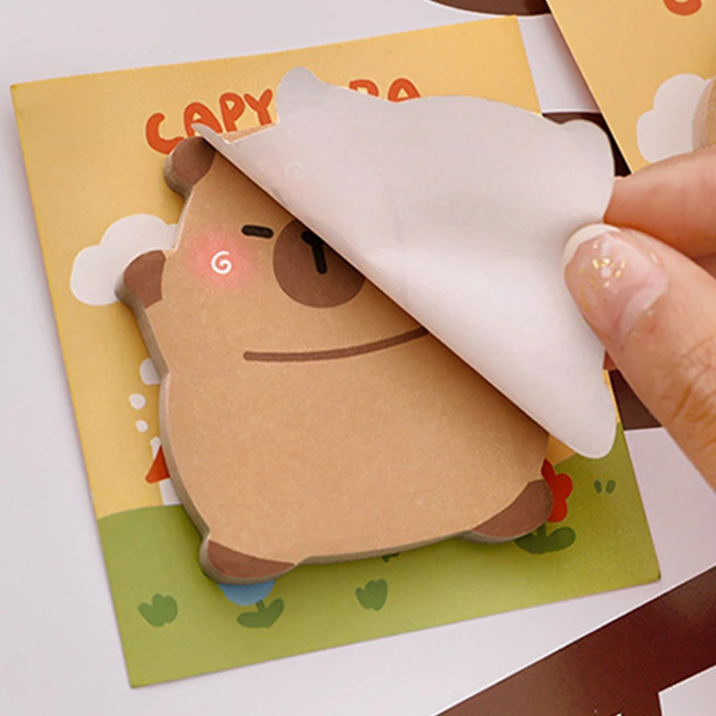 Mini Cartoon Capybara Sticky Note Children Stationery gift School Prize Birthday Party Favors Goodie Bag Pinata Fillers 12/40Pcs kids stickers toy gift filler