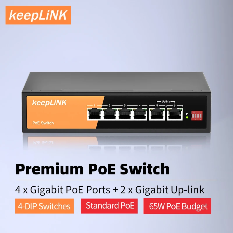 Switch Gigabit de Portas com Portas e Portas Ethernet