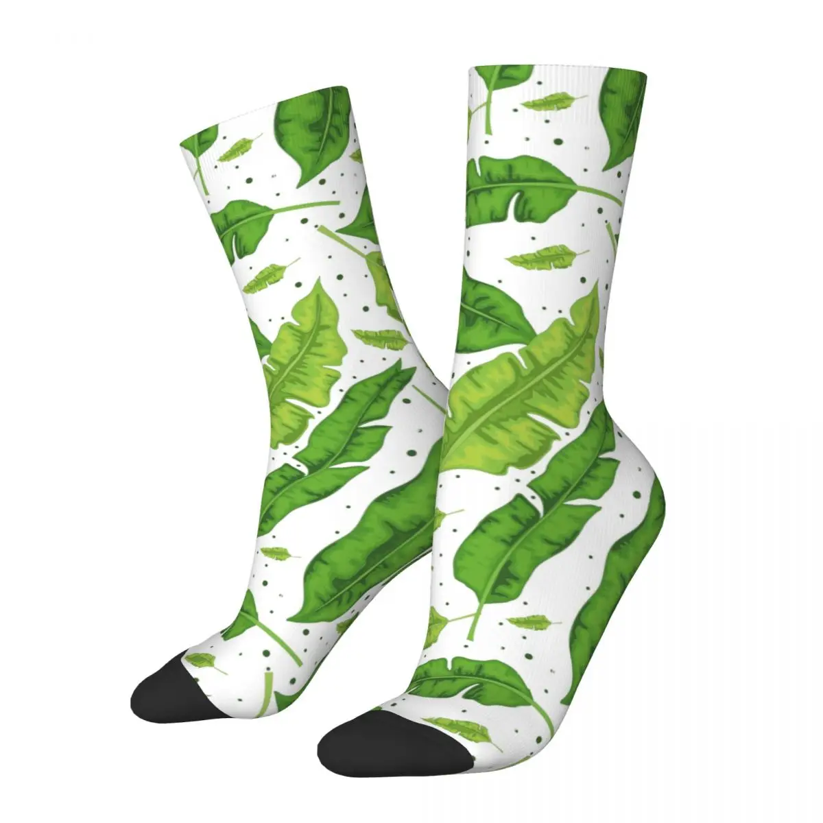 

Fashion Male Men Socks Casual Leaf Leaves Sock Jungle Tropical Green Plant Skateboard Women Socks Spring Summer Autumn Winter