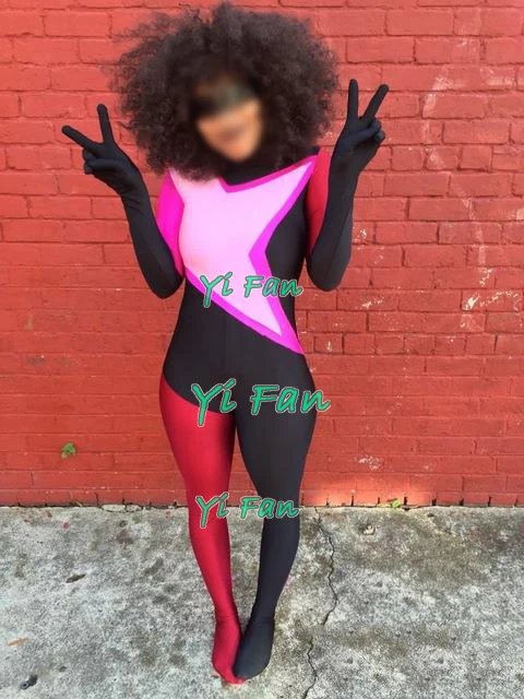 

Garnet From Steven Universe Spandex Superhero Cosplay Zentai Catsuit Halloween Costume for Woman