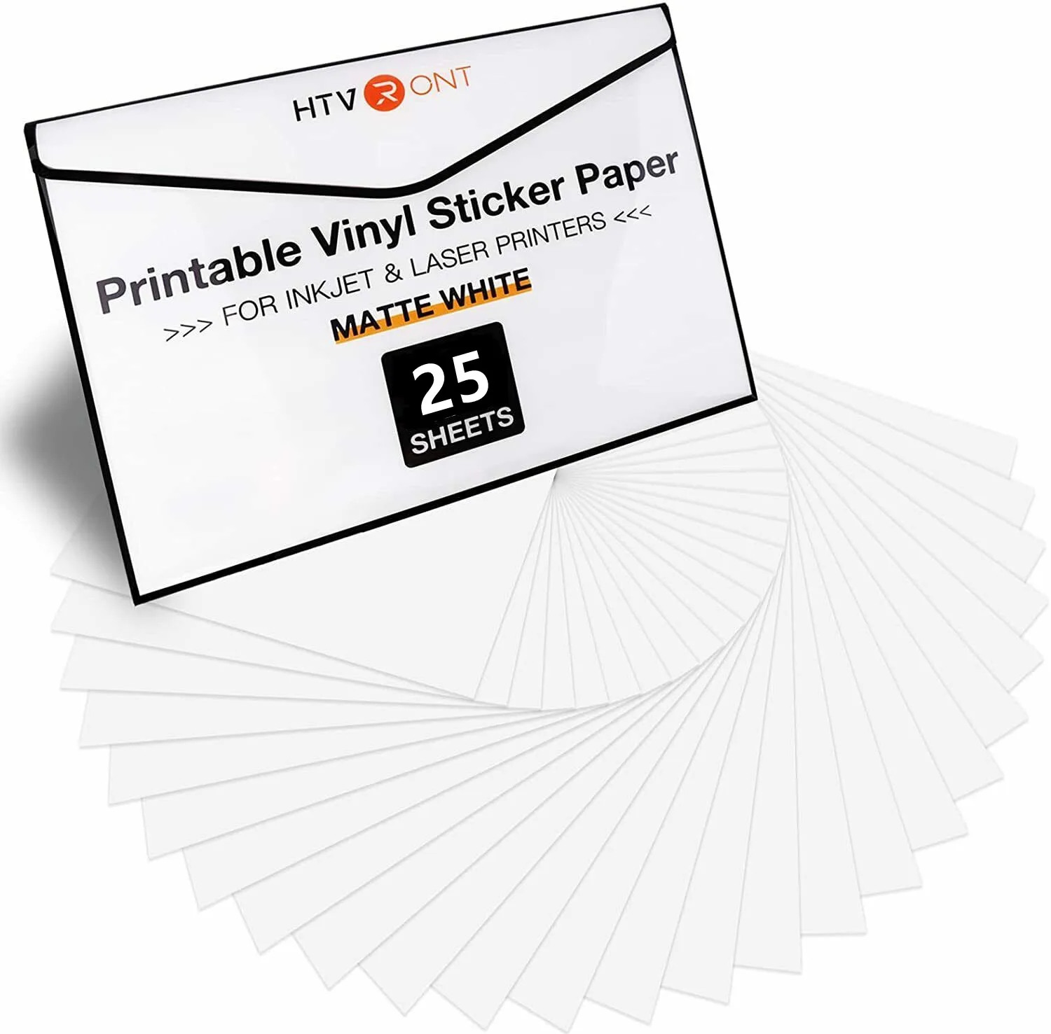 Sticker VINYL INKJET LASER A4 Printable Adhesive White Matt Waterproof Labels 