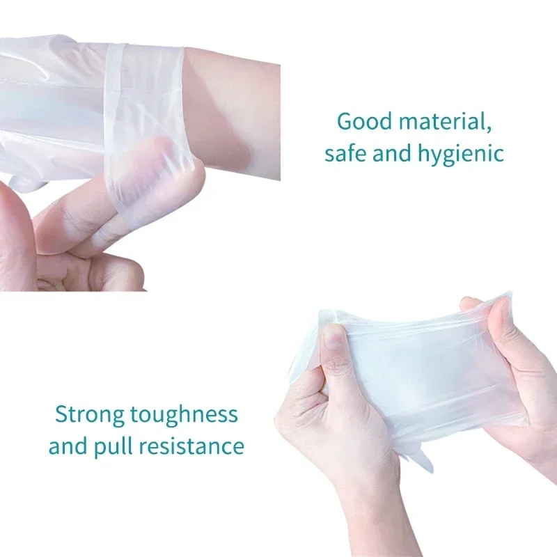 Latex Free Gloves TPE Disposable Gloves Transparent Non-Slip Acid Work Safety Food Grade Household Cleaning 100Pcs/box