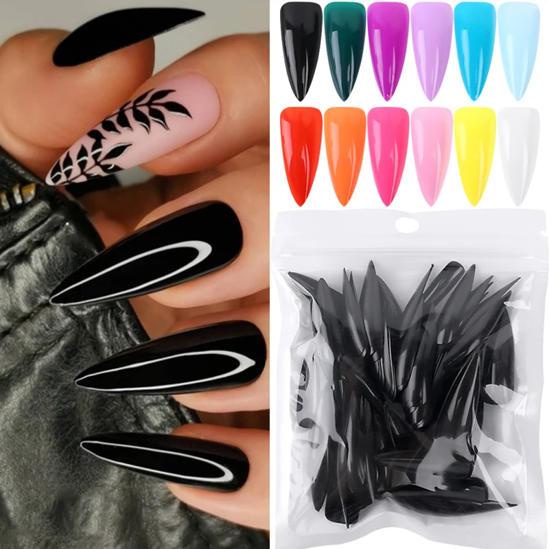 Farbe 100 Stücke Feste Künstliche Nägel Nagelspitzen Vollständige Abdeckung Matte Acryl Ballerina Gefälschte Nägel Tipps DIY Schönheit Mani_voghion.com