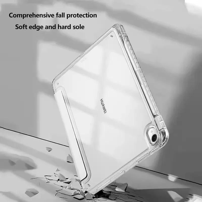 Premium Clear Leather Shockproof Tablet Case with Matte Finish