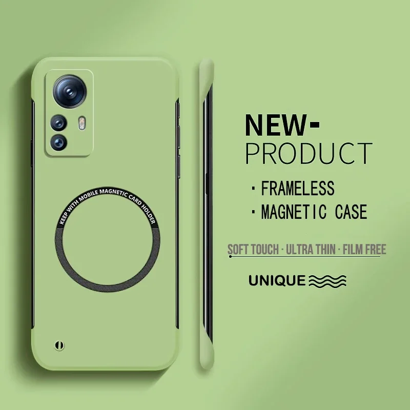 Ultra Thin Frameless Magnetic Charging Phone Case - Candy Color Matte Shockproof Cover