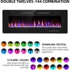 50 inch Electric Fireplace Inserts and Wall Mounted with Remote Control & Touch Screen 1500W Fireplace Heater with Timer 4