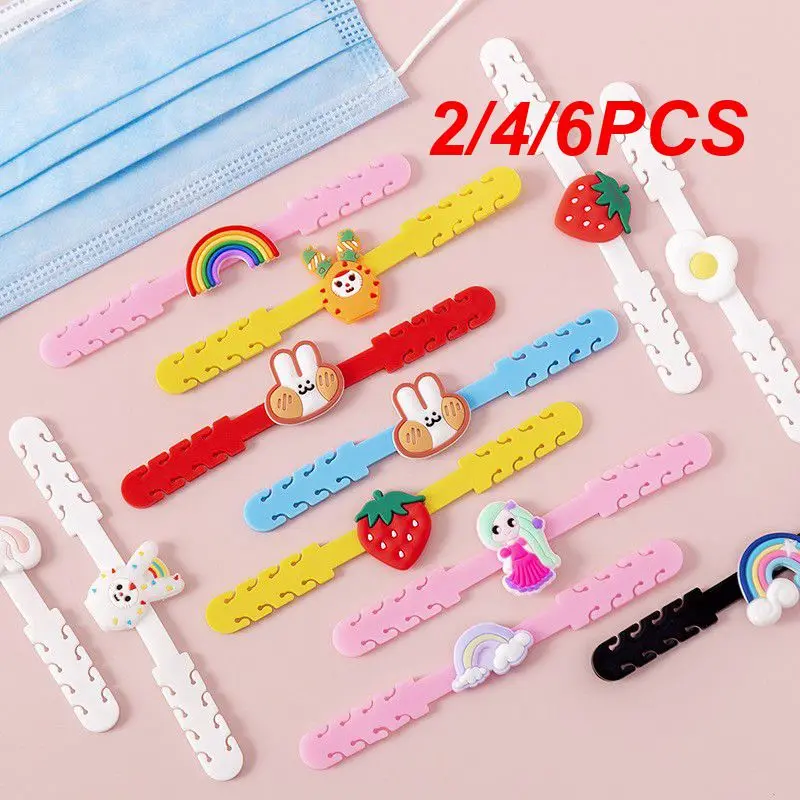 

2/4/6PCS Baby Mask Extension Strap Holder Strap Hook Masks Wearing Extension Release Pain Ear Buckle Soft Hook For Ear Protector