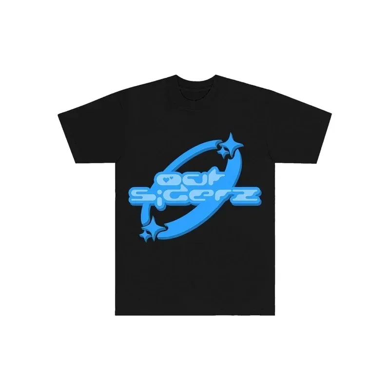 

Y2K Men's Printed Short Sleeve 2024 Fashion Casual Trend Printed T-shirt Summer Hip Hop American Retro Street Men
