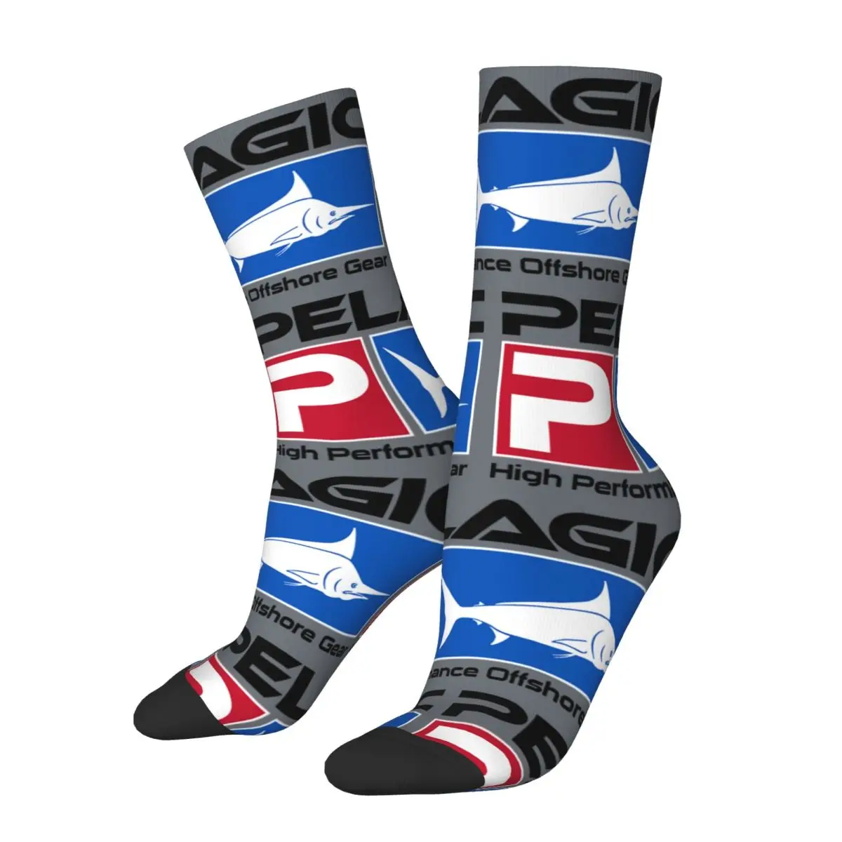 

Pelagic Fishing Design Dress Socks Merchandise for Men Breathable Printing Socks