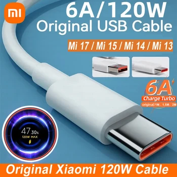 Cavo USB Type C Originale Xiaomi 120W Tipo 6A 67W Ricarica Rapida Turbo per Mi 17 Pro Max 15 14 Ultra 13 Pro Redmi Note 15 Poco X6