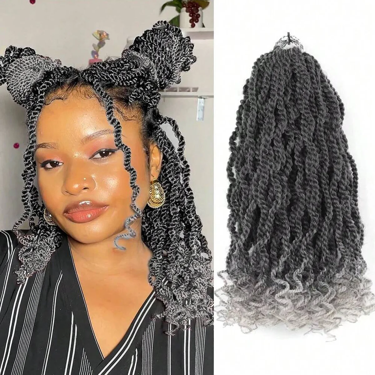 Goddess-Inspired 12-Inch Senegalese Twist Crochet Braids - Perfect
