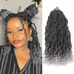Goddess - Inspired 12 - Inch Senegalese Twist Crochet Braids - Perfect - 8Pcs/Lot (T1B/Grey)