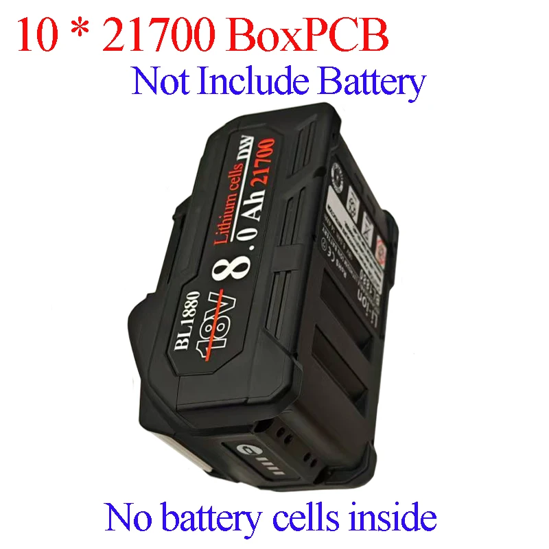 BL1880 MAKITA 18V 리튬 이온 배터리 케이스 BMS PCBA 밸런스 충전 회로 기판 21700 리튬 배터리 박스 BL1830 하우징