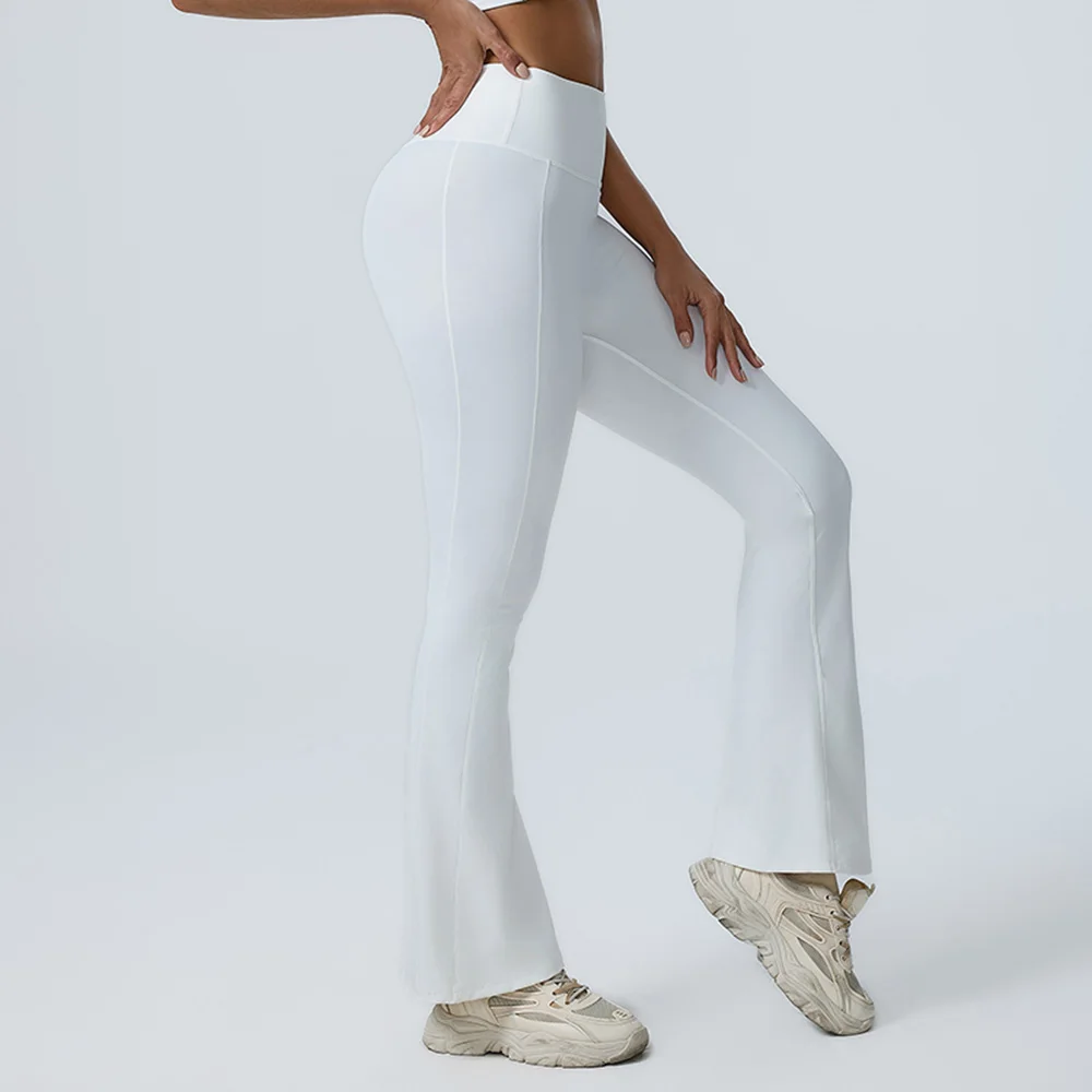 Naked Feeling Women Yoga Flared Pants Gym High Waist Push Up Flared Pants Dancing Fitness Sports Breathable Yoga Clothe Leggings