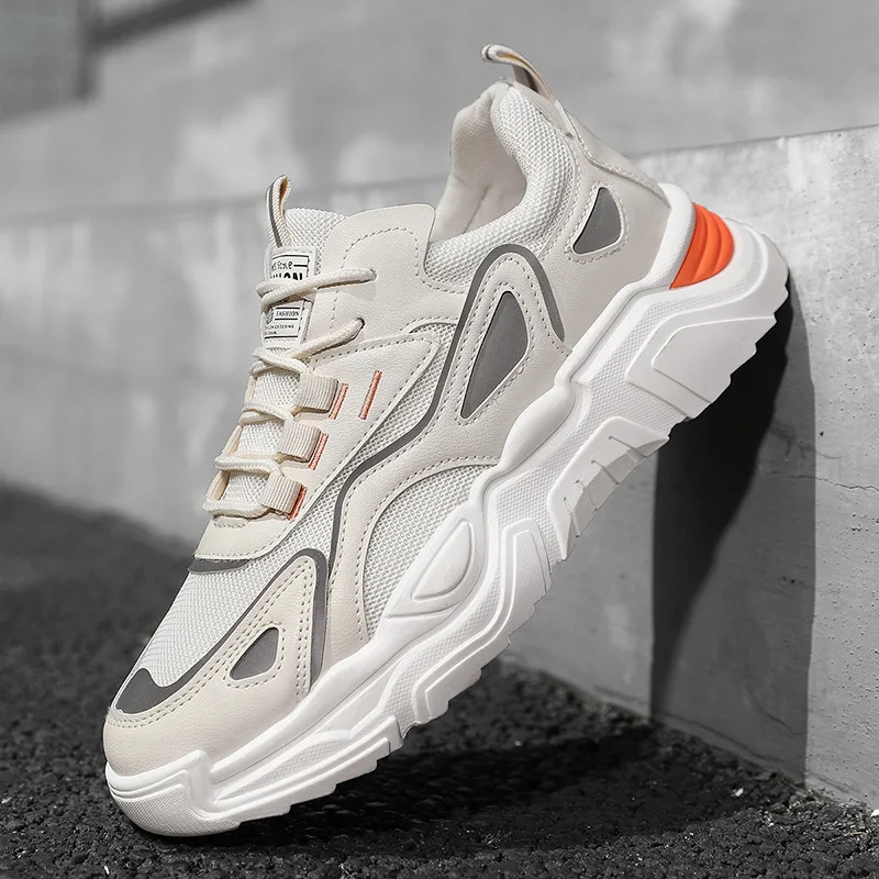 

Men Casual Shoes Fashion Men's Chunky Sneakers Height Increasing Shoes Thick Sole Hard-Wearing Male Footwear SY6-157